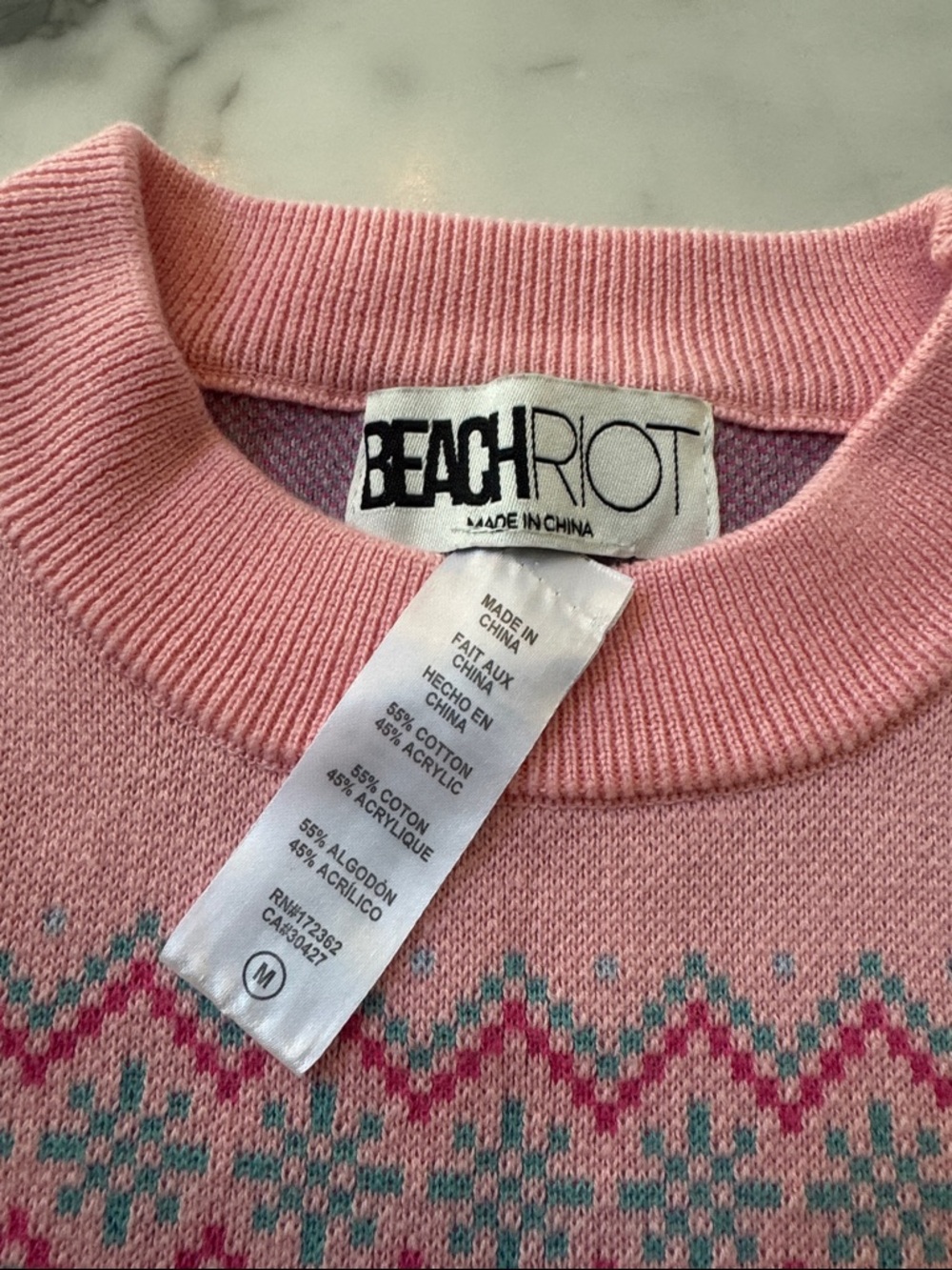 Beach Riot for Anthropologie 'Champagne Ski Club' Sweater - Picture 2 of 4